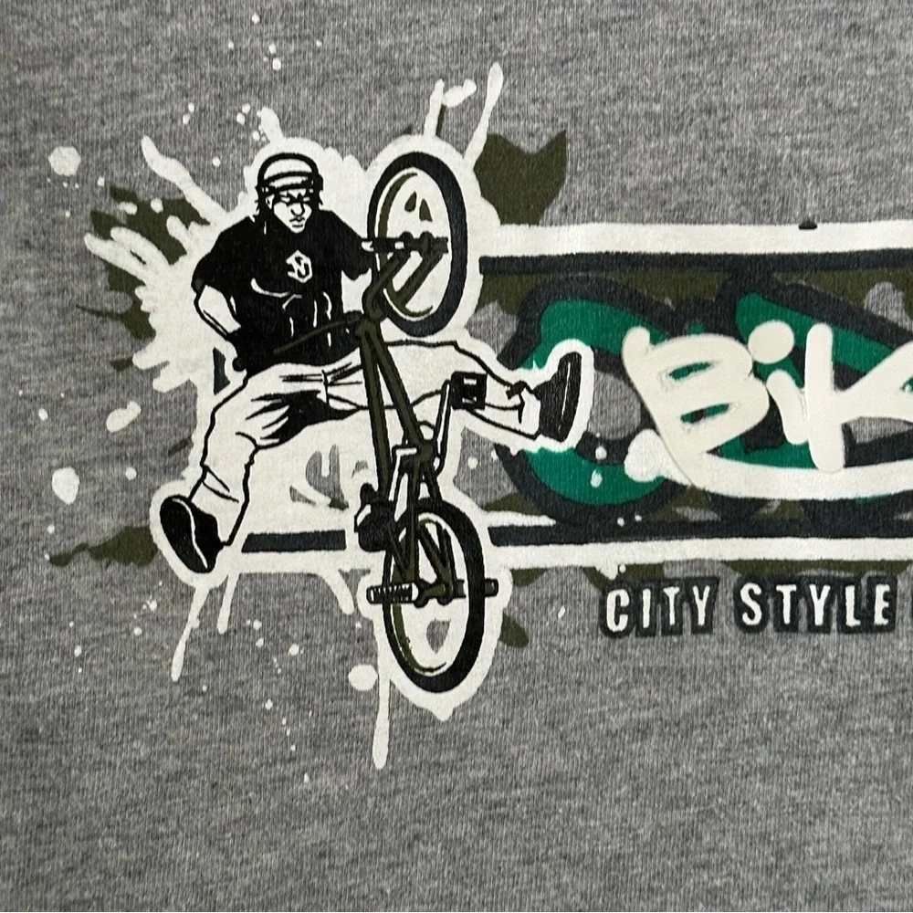 Vintage Old Navy Long Sleeve Bike Team! Racing Stunts Streetwear Kids Large